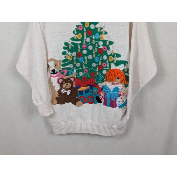 Vintage Bonnie Boerer & Company Collard Christmas Sweater Women's Size Small - Picture 3 of 15
